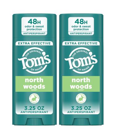 Tom’s of Maine North Woods Antiperspirant for Men and Women With Recycled Aluminum - 3.25 Oz - Pack Of 2