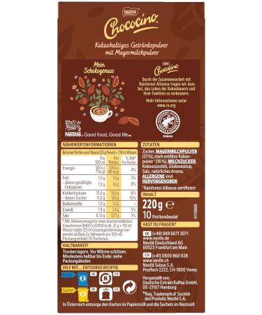 Buy Nestl Chococino Drink Powder with Cocoa - 220g | International Shipping Available - Buy Online on GoSupps.com
