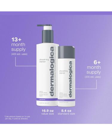 Dermalogica Ultracalming Cleanser Gentle Face Wash for Sensitive Skin - Calms and Cools Redness and Discomfort PH balanced Non- Foaming Gel - Cream Type 8.4 Fl Oz (Pack of 1) - Buy Online on GoSupps.com
