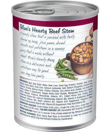 Blue Buffalo Blue's Stew Grain-Free Beef Wet Dog Food 12.5 oz Can (Pack of 12) - Buy Online on GoSupps.com