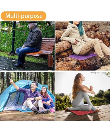 EEEKit 4 Pack Camping Cushion Seat 15x11inch Foam Hiking Seat Pad Foldable Sitting Mat Waterproof EVA Foam Sitting Pad for Backpacking Outdoor Picnic Mountaineering Stadium Travel for Adults Kids Orange Red Purple Blue - Buy Online on GoSupps.com