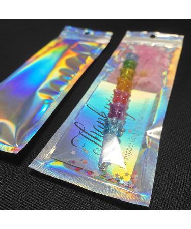 Resealable Foil Pouch Bag 100 PCS  Great for Party Favor Food Storage (Holographic Color  2.7 x 8.6 Inch) 2.4x9 Inch - Buy Online on GoSupps.com