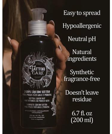 Tattoo Aftercare Kit - 6.7 fl oz Cream & Soap for Healing, Protection, and Brightening of New & Old Tattoos. With Vitamin A & E, Petroleum-free, and Paraben-free. Tattoo Soap & Brightening Moisturizer for Enhancing Tattoo's Appearance - Buy Online on GoSupps.com