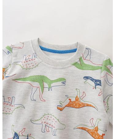 Kids Dinosaur Sweatshirt | Boys Cotton Pullover Jumper | Toddler Girls Casual Top | Long Sleeve T-Shirt for Baby Clothes | 2-3 Years - Buy Online on GoSupps.com