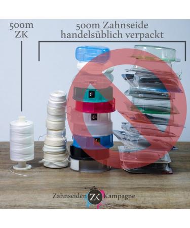 500m PTFE Premium Dental Floss - Tearproof Vegan Fluoride-Free | Family Pack - Protects Against Gingivitis | Refillable Gray Can with Noble Mint - 1000 Applications - Buy Online on GoSupps.com