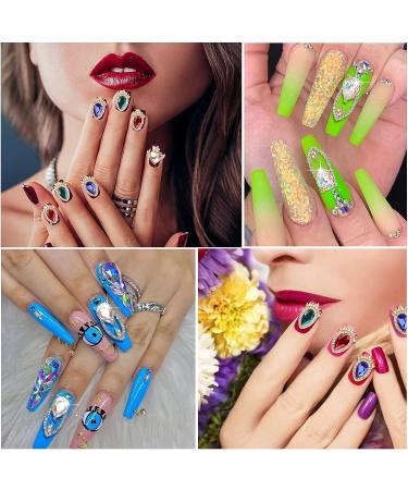 Cadeya Nail Charms 22 Pcs Rhinestone Gems for 3D Nail Art - Gold Alloy Crystals - Buy Online on GoSupps.com