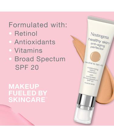 Neutrogena Healthy Skin Anti-Aging Perfector SPF 20 Tinted Moisturizer - Fair to Light - 1 fl. oz - Buy Online on GoSupps.com