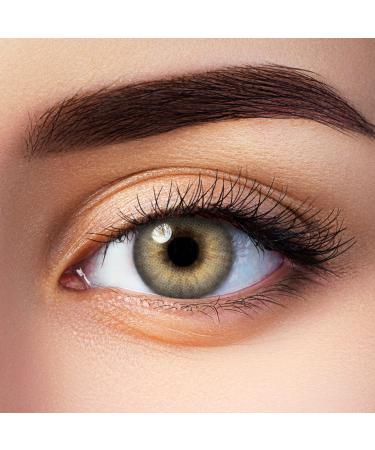 Aricona Colored contact lenses with strength gray -5.00 diopters brilliant eye color & clear view with the natural color lenses for glasses wearers with premium hydrogel -5.00