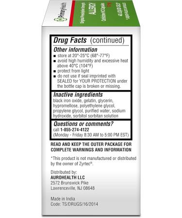 Cetirizine Hcl 10mg Softgel 40 Count 40 Count 40 Count (Pack of 1) - Buy Online on GoSupps.com