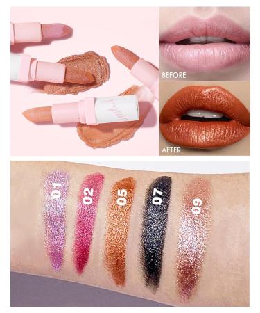 Buy Glitter Lipstick for Women - Long Lasting Sparkly Shimmer Waterproof Diamond Matte Finish Bold Impact Color for Stage & Party Makeup (01#Pink - Buy Online on GoSupps.com