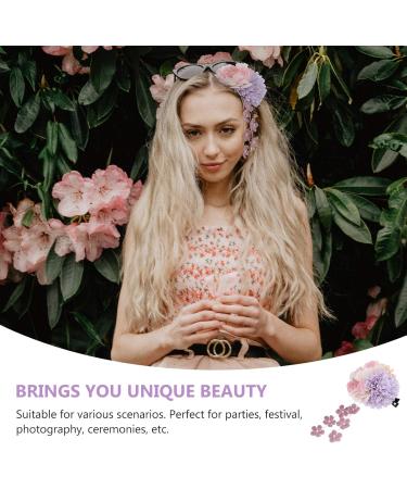 SHERCHPRY artificial flower headdress chinese hair accessories Wedding Floral Hair clasp Geisha Flower Hair Clip barrettes for women Retro Headdress manual alligator clip abs purple Miss - Buy Online on GoSupps.com