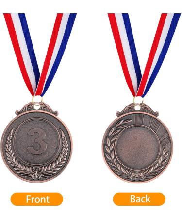 Olympic Style Metal Winner Awards with Neck Ribbon - Gold/Silver/Bronze (12PCS) - Buy Online on GoSupps.com