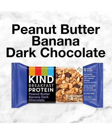 Kind Dark Chocolate Peanut Butter Banana Breakfast Bars - 8 Pack (0.88 oz each) - Buy Online on GoSupps.com