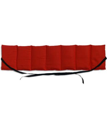 Buy Cherry Stone Pillow 7-Chamber Heat Pad | 65x15 Cherry Red Grain Pillow for Relaxation - Buy Online on GoSupps.com
