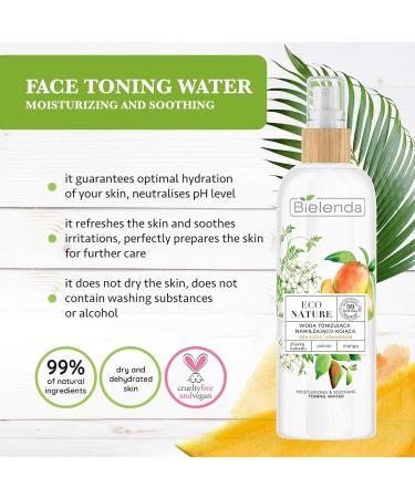 Bielenda Eco Nature - Moisturising and Soothing Guarantees Optimal Hydration of Your Skin - Eco Nature - Cockatoo Plum + Jasmine + Mango - Tonic Moisturizing and Soothing - 200 ml - Buy Online on GoSupps.com