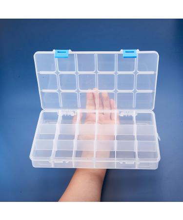 Benecreat 4 Pack Large Transparent Plastic Storage Box with Adjustable Dividers - 18 Grids for Jewelry Beads, Tools, and Craft Accessories - 9.4x5.7x1.18 Inch - Buy Online on GoSupps.com