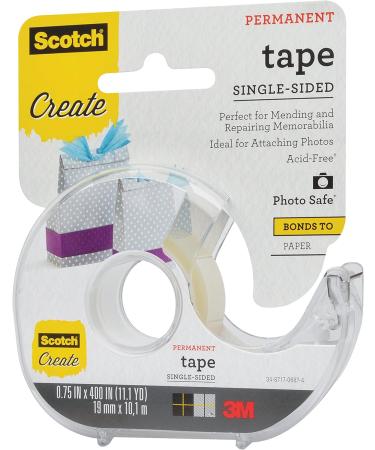 Scotch 021200593369 Tape Single Sided 3/4 in x 400 in (001-CFT) 1-Pack Clear - Buy Online on GoSupps.com