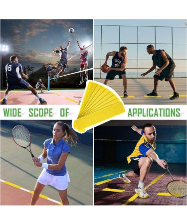 Yellow Court Line Marker Kit - Training Equipment for Tennis, Basketball, Volleyball & Badminton - Outdoor Court Boundary Markers for Kids - Buy Online on GoSupps.com