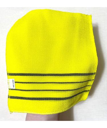 DAE YOUNG Korean Italy Towel Exfoliating Bath Washcloth Yellow - 9pcs - Buy Online on GoSupps.com