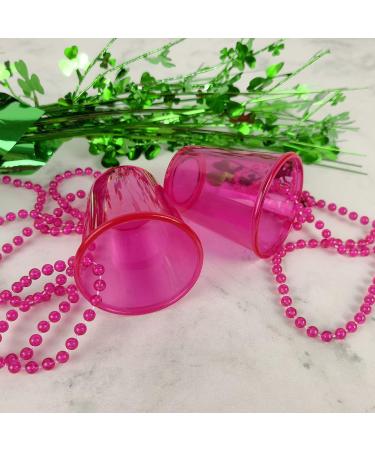 Goochoo Shot Glass on Beaded Necklace 12 Pack - Pink Festival Parade Decoration - Buy Online on GoSupps.com