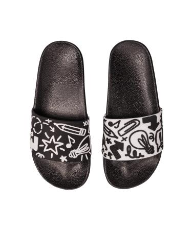 Dedoles bathing shoes women men & children bathing sandals funny designs book coffee party pizza fuchs bear lama clouds gift 32 EU doodles