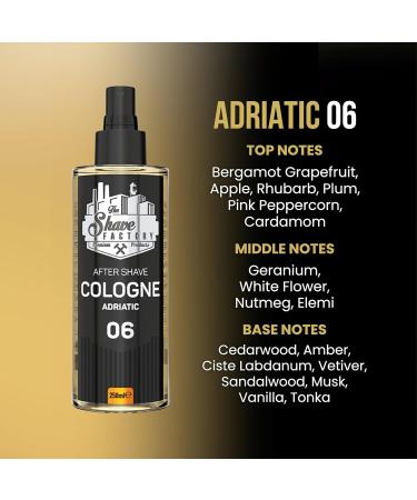 the shave factory After Shave Cologne Series (06 Adriatic 250ml (8.45 fl. oz)) 06 Adriatic 8.45 Fl Oz (Pack of 1) - Buy Online on GoSupps.com