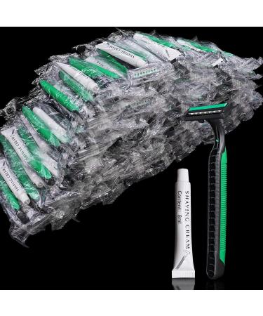 Buy (200 Pack) Kheoxusa Disposable Razors | Bulk Individually Wrapped Razors for Men & Women | Best Quality Multipurpose Razors - Buy Online on GoSupps.com