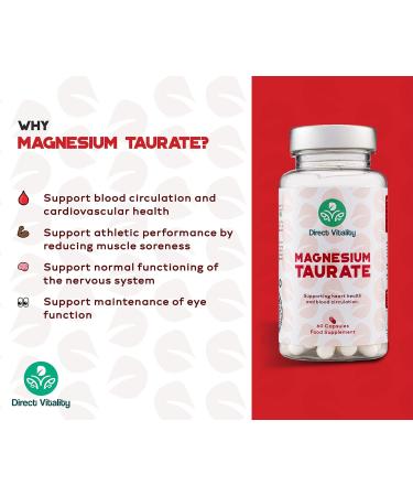 700mg Magnesium Taurate Capsules | UK Made | Vegan | 2 Months Supply | GMP Certified - Buy Online on GoSupps.com