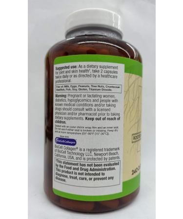 Vitacost ROOT2 BioCell Collagen With Hyaluronic Acid -- 100 Milligram Per Serving - 240 Capsules - Buy Online on GoSupps.com