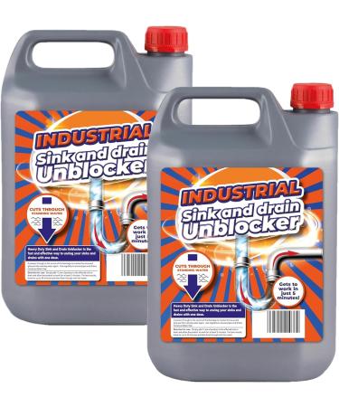 5 Litre Heavy Duty Sink & Drain Unblocker Strong Cleaning Liquid Plug Hole Toilet Cleaner Tool For Home Office Garage & Shops (1 x 5 Litre) - Buy Online on GoSupps.com