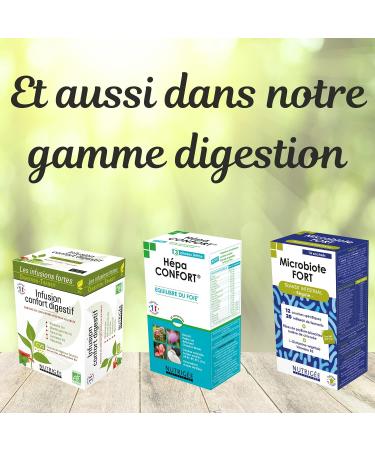 NUTRIG E - Transit Double Action - Intestinal Sloth - Flat Stomach - Facilitates Digestion Regenerates Flora Regulates Transit - 1 to 3 Takes/Day - 60 Tablets - Made in France - Buy Online on GoSupps.com