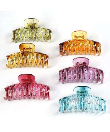 2023 New Amber Acrylic Jelly Hair Claw Clips for Women - Strong Hold, Excellent Quality - Perfect Gift for Thick & Thin Hair - Buy Online on GoSupps.com