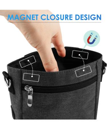 AEMIAO Dog Treat Pouch with Magnetic Closure & Poop Bags - Hands-Free Training Bag, Adjustable Belt - Dark Grey - Buy Online on GoSupps.com
