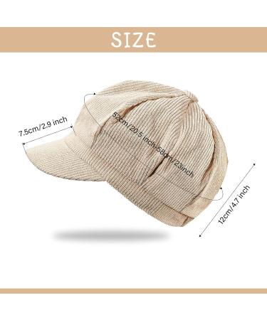 Women's 3-Piece Newsboy Cap Set - Vintage Octagonal Beret Hats in Khaki, Light Pink, and Black - Buy Online on GoSupps.com