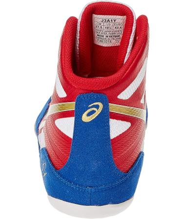 ASICS Men's JB Elite-M Wrestling Shoes - True Red/Olympic Gold/White - Size 11.5 - Buy Online on GoSupps.com