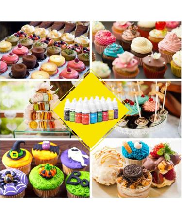 Vibrant Edible Food Dye - Food-Grade 25 Color Concentrated Liquid Food Colouring Set - Gel Icing Colors for Kids Cake Decorating Baking Fondant Frosting 10ml 12b - Buy Online on GoSupps.com