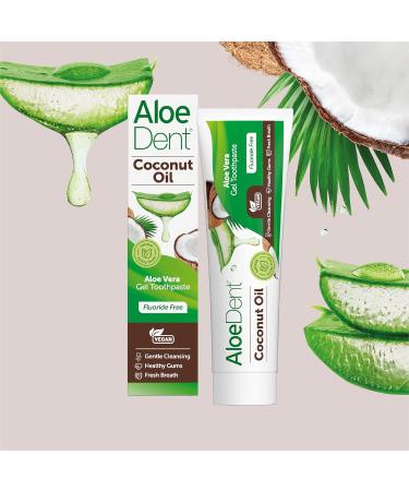 Aloedent Coconut Oil Toothpaste 100ml | Fluoride-Free Vegan & SLS-Free for Healthy Gums - Buy Online on GoSupps.com