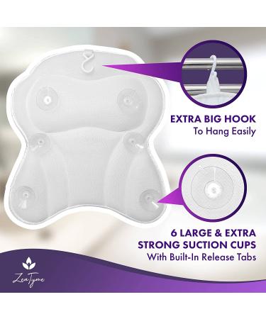 Luxury Bath Pillow with Neck and Head Support - Relieve Stress and Rejuvenate | Ergonomic Design, Extra Soft Mesh | Bath Accessories for Ultimate Comfort - Buy Online on GoSupps.com
