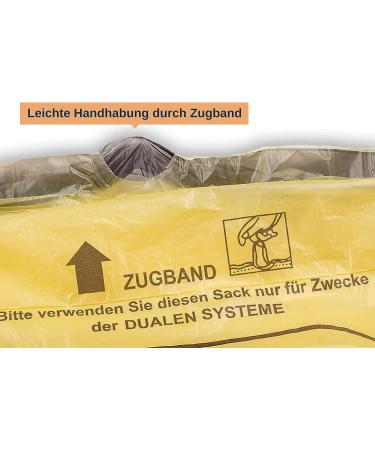 Extra Strong Yellow Recycling Bags with Drawstring - 90 Liters 22 Thickness | 5 Rolls (13 Bags) - Durable & Eco-Friendly - Buy Online on GoSupps.com