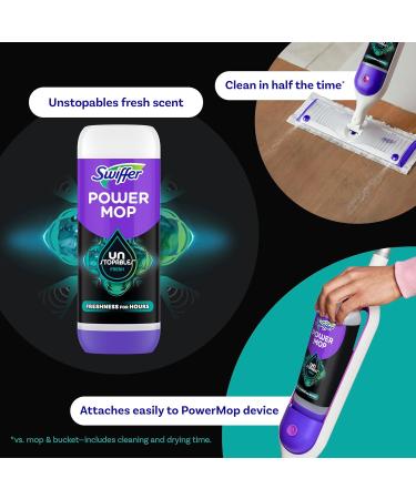 Swiffer PowerMop Floor Cleaning Solution with Unstopables Fresh Scent 1.5 L (2 Packs of 750 mL Each) - Buy Online on GoSupps.com