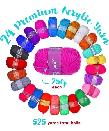 J MARK Crochet Kit for Beginners - 1320 Yards Yarn Set with Crochet Hook for Adults and Kids - Buy Online on GoSupps.com