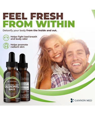 GANNON MED Chlorophyll Maxx - Liquid Chlorophyll - 2oz - Chlorophyll Liquid Drops - Chlorophyll - Internal Deodorant - All Natural Liquid Chlorophyll - Energy Boost - Helps w/Digestion - Mint - Buy Online on GoSupps.com