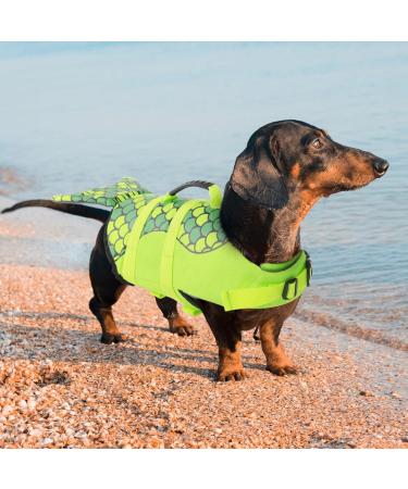 Buy Cit toile Shark Dog Life Jacket - Stylish & Safe Vest for Small Medium & Large Dogs | Mermaid Tail Design in Green - Buy Online on GoSupps.com