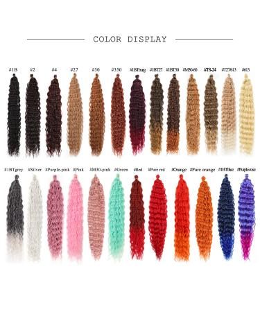 Maysa Ocean Wave Crochet Hair 22 Soft Curly Deep Wave Braiding Extensions (6 Packs) #1BT27 - 22 Inch - Buy Online on GoSupps.com