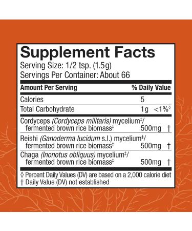 Host Defense Breathe* Powder - Immune & Respiratory Support Mushroom Supplement - Herbal Lung Health Support Supplement with Chaga Reishi & Cordyceps - 3.5 oz (66 Servings)* - Buy Online on GoSupps.com