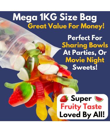 Mixed Jelly Pick & Mix Sweets 1kg Assorted Resealable Share Bag - Gummy Retro Pick n Mix Candy Selection Perfect For Birthday Christmas Valentines Gifts & Other Occasions 1kg Bag - Buy Online on GoSupps.com