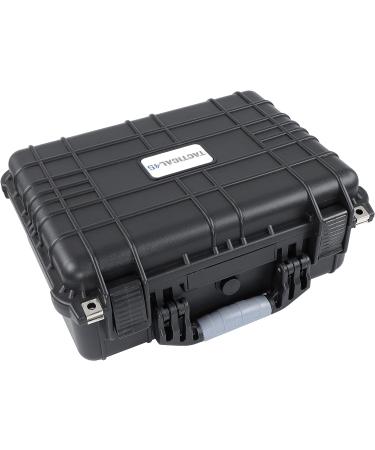 Tactical45 Hard Case with Foam Weatherproof Black Hard Carrying Case for Outdoors and Traveling 16 x 13 x 7in Foam Case - Buy Online on GoSupps.com