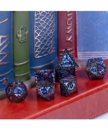 UDIXI Metal DND Dice Set - 7PCS Polyhedral Dragon D&D Dice - Perfect Dungeons and Dragons Gift - Role Playing Metal Dice Set (Black 2) - Buy Online on GoSupps.com