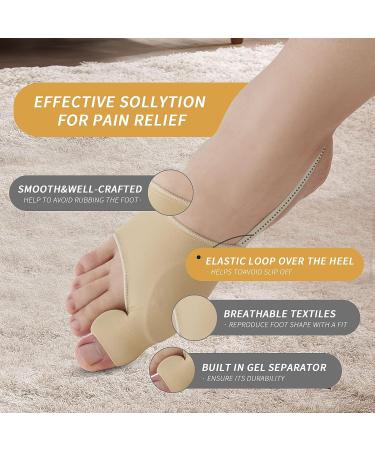 KTSAY Upgraded Bunion Corrector 2 Pcs for Men & Women - Non-Surgical Toe Corrector for Hallux Valgus Pain Relief - Comfortable & Breathable Bunion Socks - Day/Night Support & Non-Slip Straightener - Buy Online on GoSupps.com