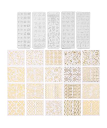 Beaupretty 5pcs Nail Stamping Template Nail Stamping Plate Flowers Nail Art Stamptemplates Nail Stamper Kits Manicure Plates for Women